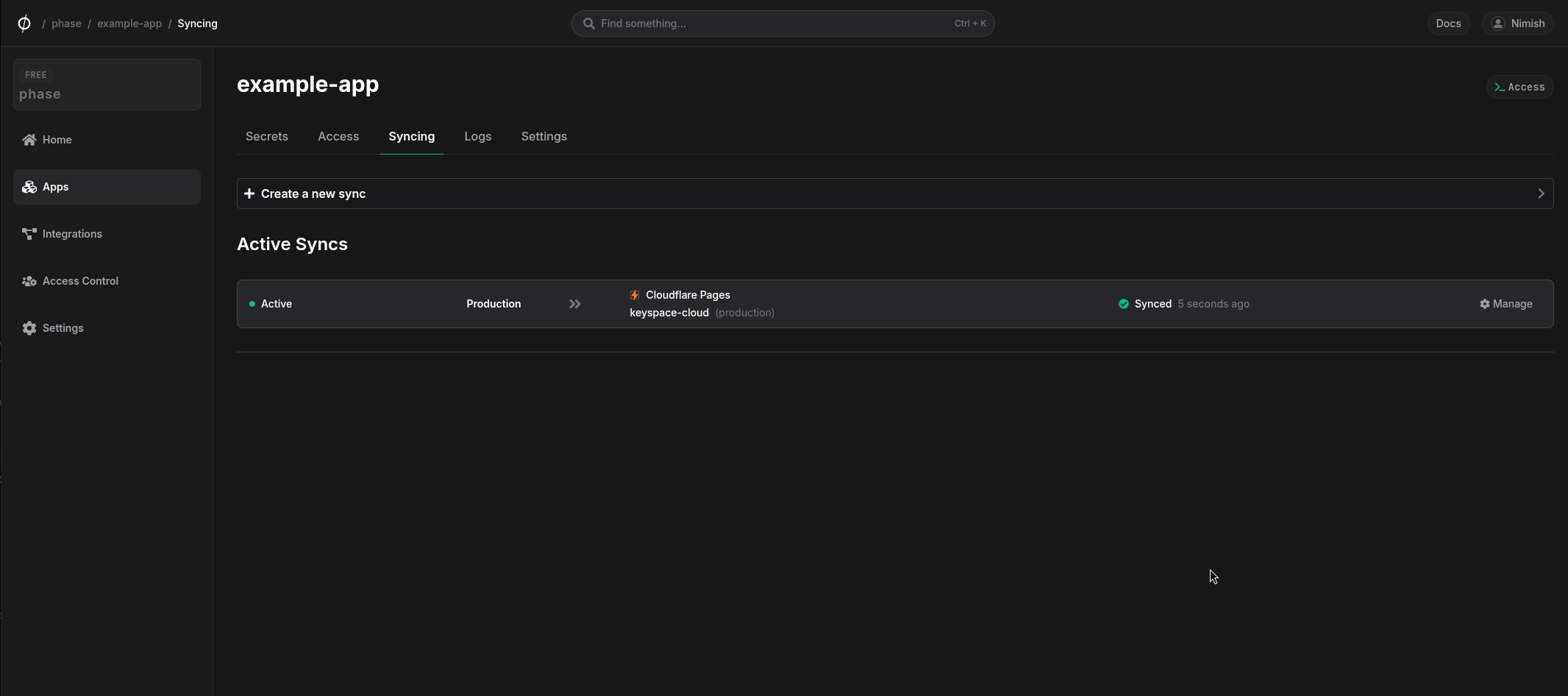 Sync created